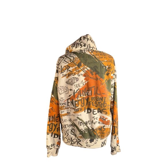 Vintage Another Hype Piece Graphic Design Hooded Sweatshirt Size Medium - Picture 6 of 11